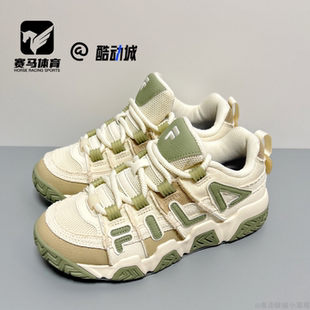 FILA斐乐BUSTER 面包鞋白绿女子时尚耐磨运动休闲鞋T12W433207FGP