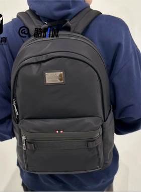 FILA斐乐 黑色男子经典百搭运动休闲徒步书包双肩包F13M443101FBK