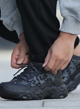 FILA斐乐猫爪6代黑灰男子百搭厚底老爹鞋运动休闲鞋F12M542151FBD