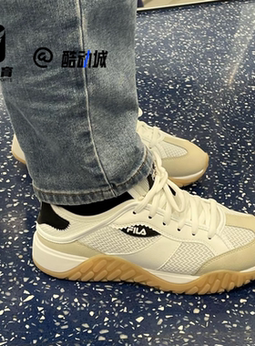 FILA斐乐沙流鞋白色男子百搭先锋板鞋运动休闲鞋F12M523211FBS