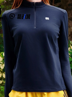 KOLON SPORT可隆黑色女子户外休闲运动套头衫长袖T恤LKZT5WN116