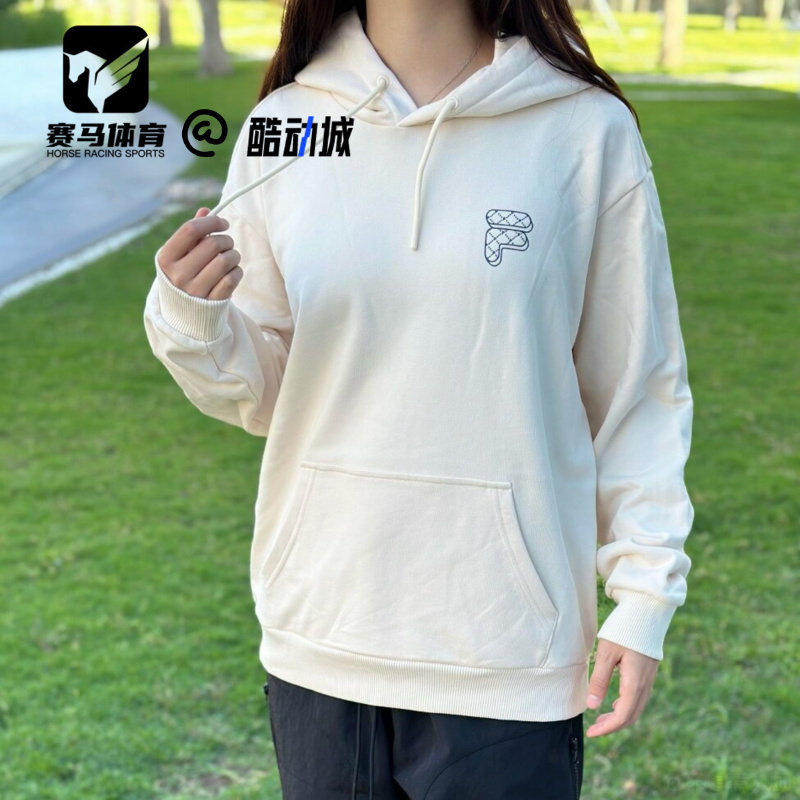 斐乐男女舒适百搭学院风连帽卫衣
