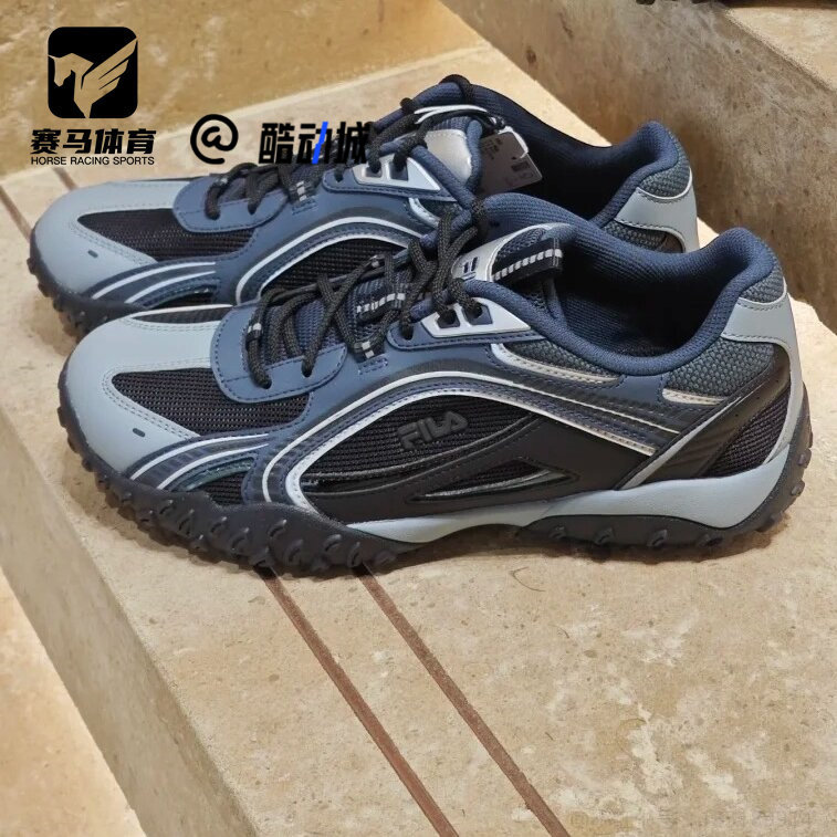 斐乐芭蕾鞋灰蓝男子耐磨跑步鞋