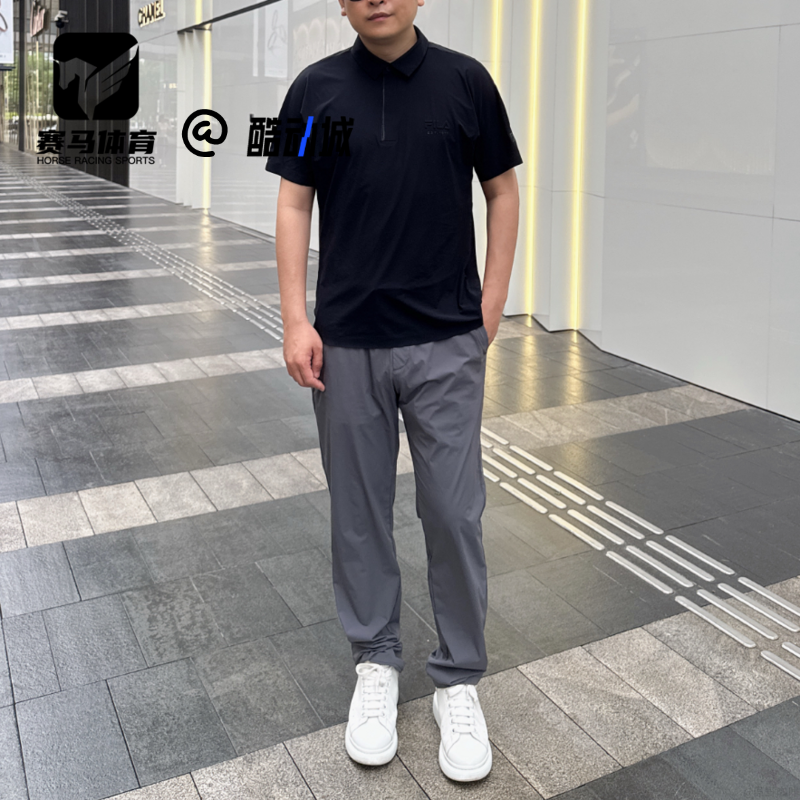 斐乐男子针织网球短袖Polo衫