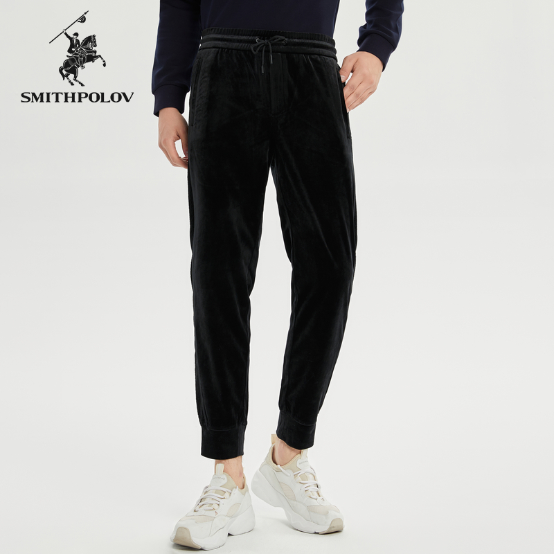 斯密特保罗丝绒束脚休闲裤