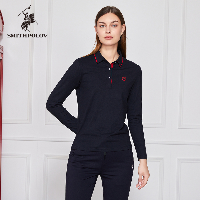 斯密特保罗撞色翻领POLO衫