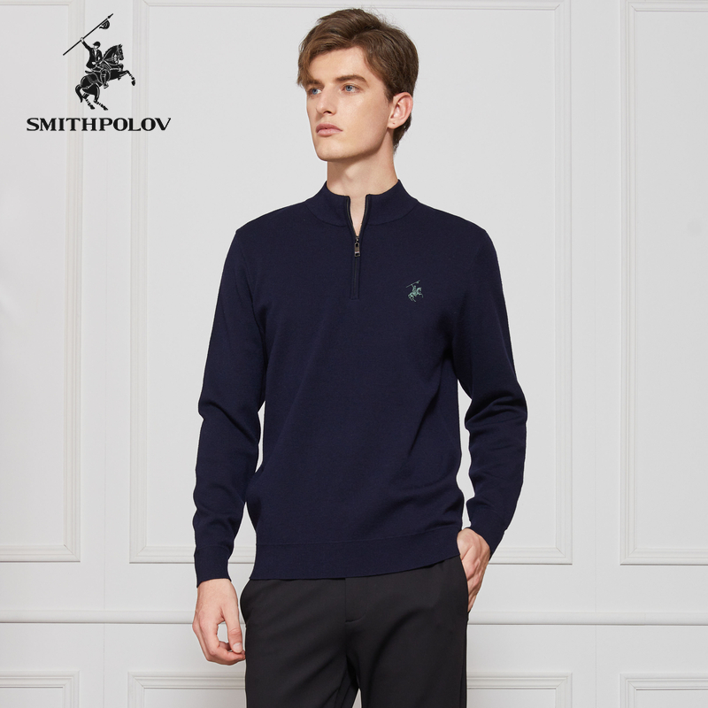 斯密特保罗羊毛毛衣男秋季休闲