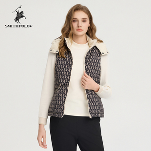 【商场同款】SMITHPOLOV斯密特保罗冬季新款羽绒服马甲女设计感潮