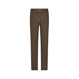 斯密特保罗男装秋季新款轻暖咖啡色商务休闲裤修身潮流长裤子男