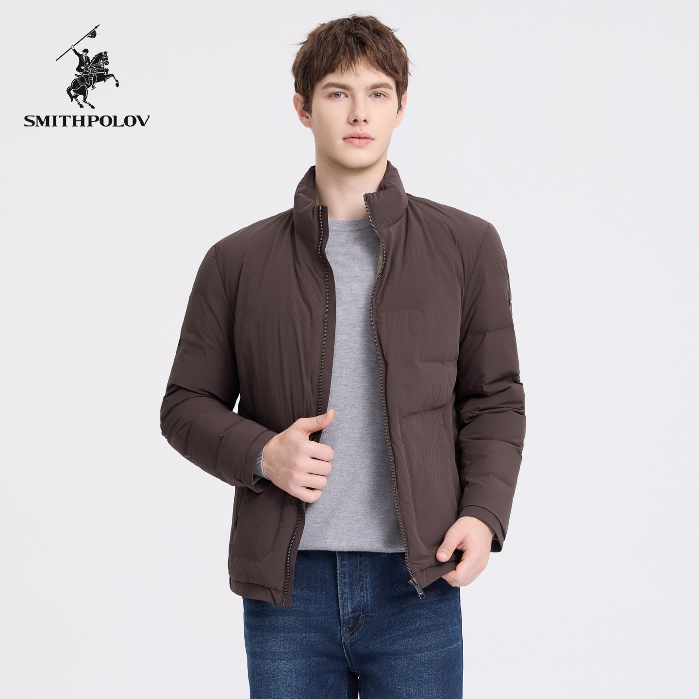 SMITHPOLOV斯密特保罗冬新款时尚立领短款轻薄男士高端羽绒服外套,男装,羽绒服,淘宝优惠券,粉丝福利购,淘宝优惠卷