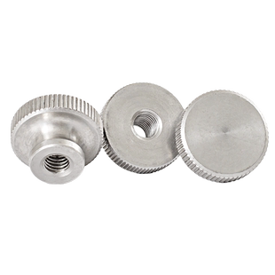 304不锈钢高头滚花螺母手拧螺帽盲孔通孔广告装饰钉M3M4M5M6M8M10