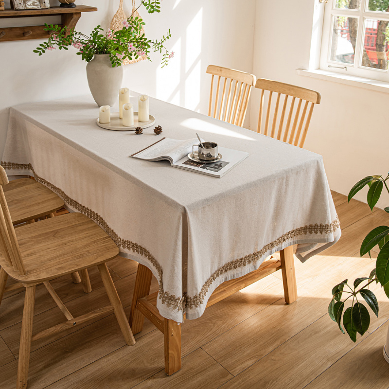 法式简约长方形茶几台布
