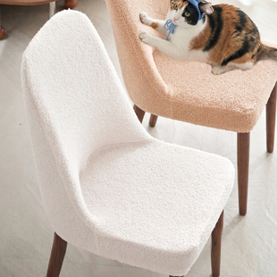 泰迪绒椅子套罩防猫抓椅套柔软舒适餐椅套罩家用座椅套耐磨可机洗