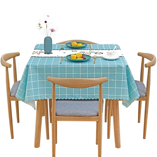 四方桌子桌布罩老式防水防油高级感正方形免洗桌垫小方桌台布家用