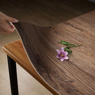 仿木纹餐桌垫原木桌布防水防油防烫免洗皮革茶几台布桌面保护垫子