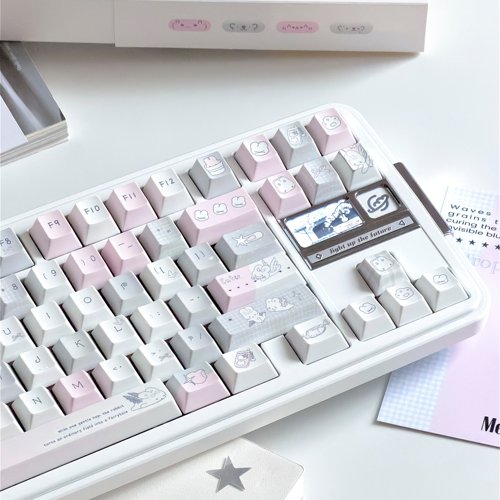 FKKeys星兔软糖键帽萌系少女风卡通PBT机械键盘帽原厂五面热升华