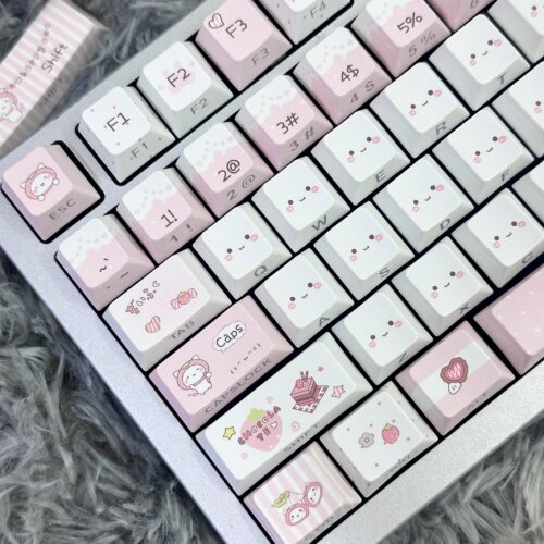 FKKeys草莓喵喵侧透键帽PBT