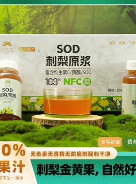 刺梨原浆原汁贵州特产新鲜养水元果NFC鲜榨果汁汤200ml20瓶装整箱