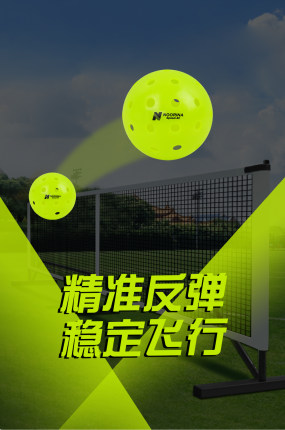 NOORINA极力美专业匹克球40孔室外原装精品比赛级耐打防裂滚塑球