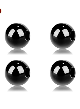 【大孔径】天然7A级黑玛瑙散珠配饰DIY手工编手链尾珠转运珠手串