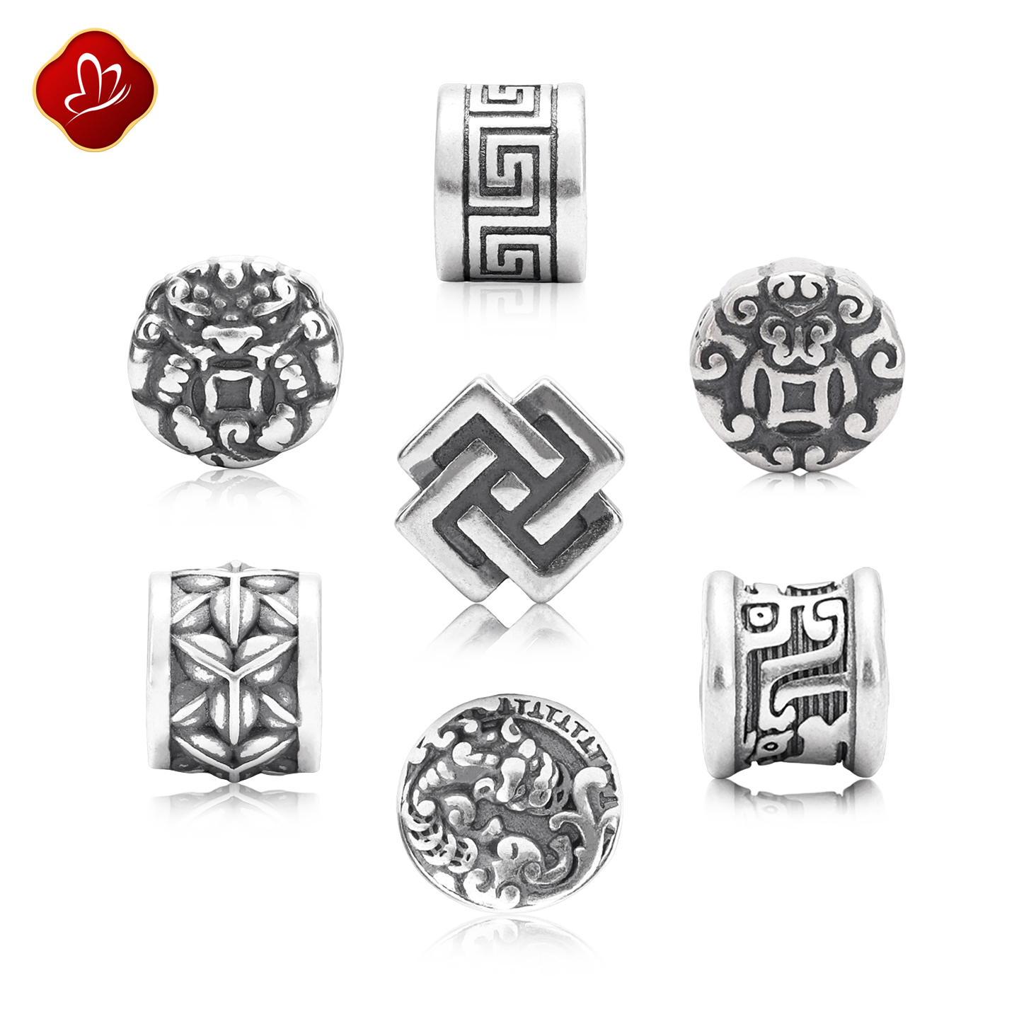 【纯银转运珠】酷黑貔貅串珠配饰