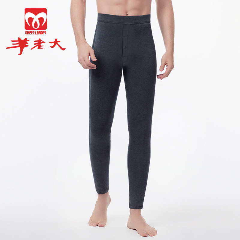 羊老大棉裤男加厚东北 高腰蚕丝保暖裤男薄羊毛裤男特厚冬季