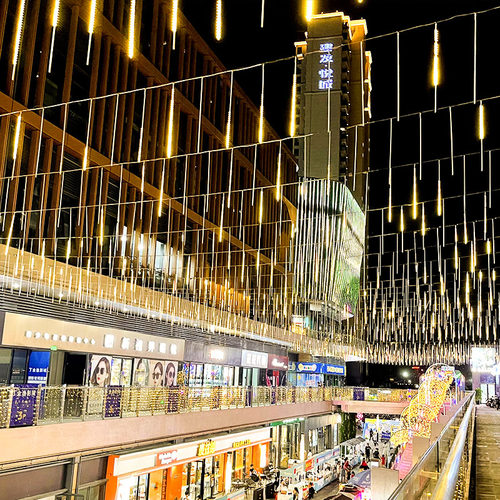 流星雨挂树太阳能彩灯闪灯串灯