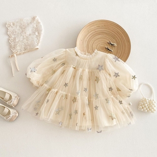 女童韩版连衣裙2025新款春季湖州织里童装宝宝网纱公主裙儿童裙子