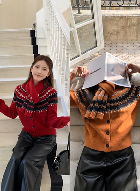 SHAOER【甜甜圈】秋冬别致百搭圆领北极绒针织毛衣女S725X21389