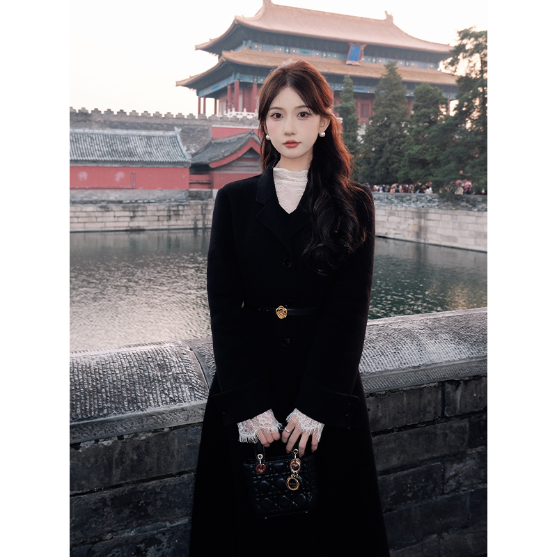 SHAOER【暮光之城】韩系小反驳领收腰显瘦呢子大衣女S725Z19294