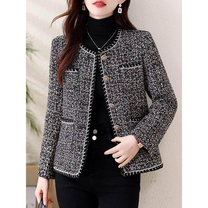 ROUMIKL高级感小香风外套秋冬女士大码广州十三行高端大气上档次