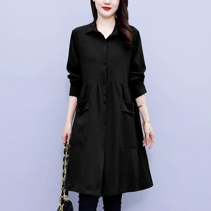 ROUMIKL薄款杭州意法风衣女款春秋冬大码胖mm爆款今年流行高端中