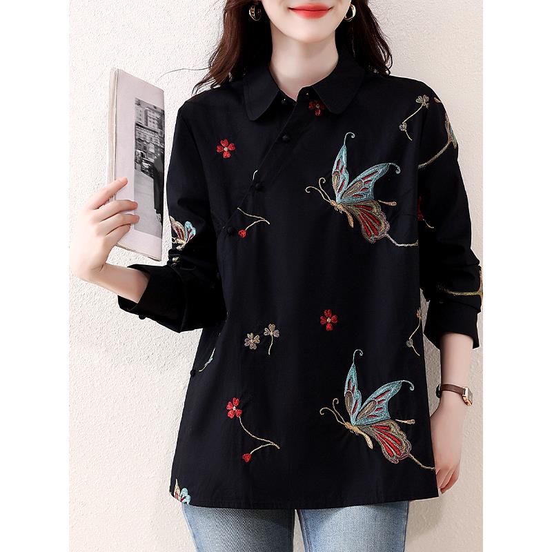 ROUMIKL高端山东即墨卫衣女春秋冬爆款青岛洋气中长款休闲刺绣打