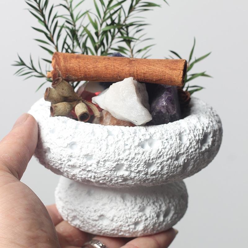 北欧INS风水泥杯香薰石卧室无烟无火香薰扩香石水晶石淡香家用