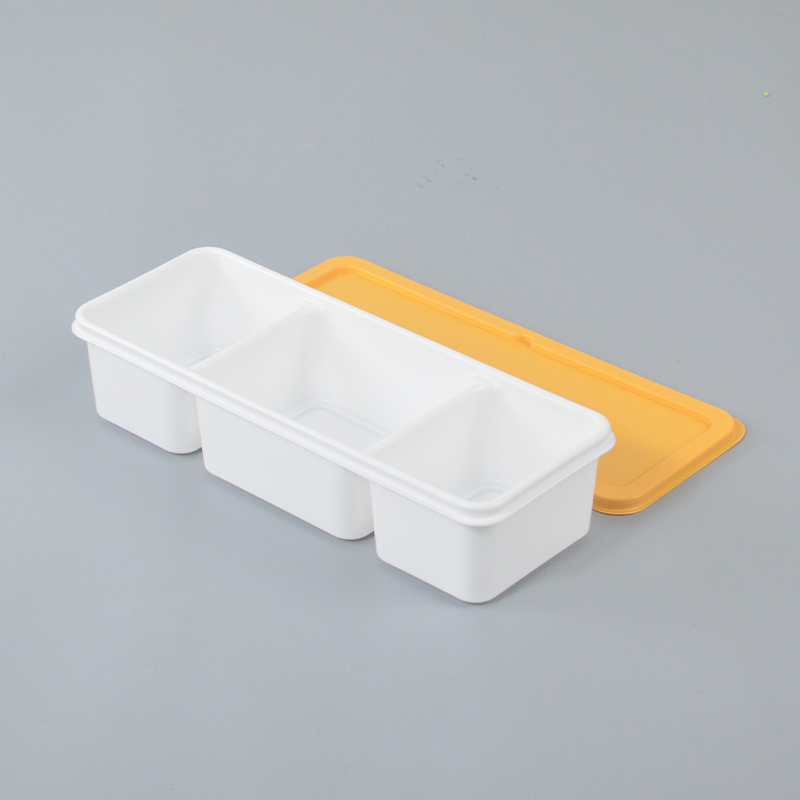 分格打包盒手提一次性加厚外卖餐盒可微波加热三格两格密封包装盒