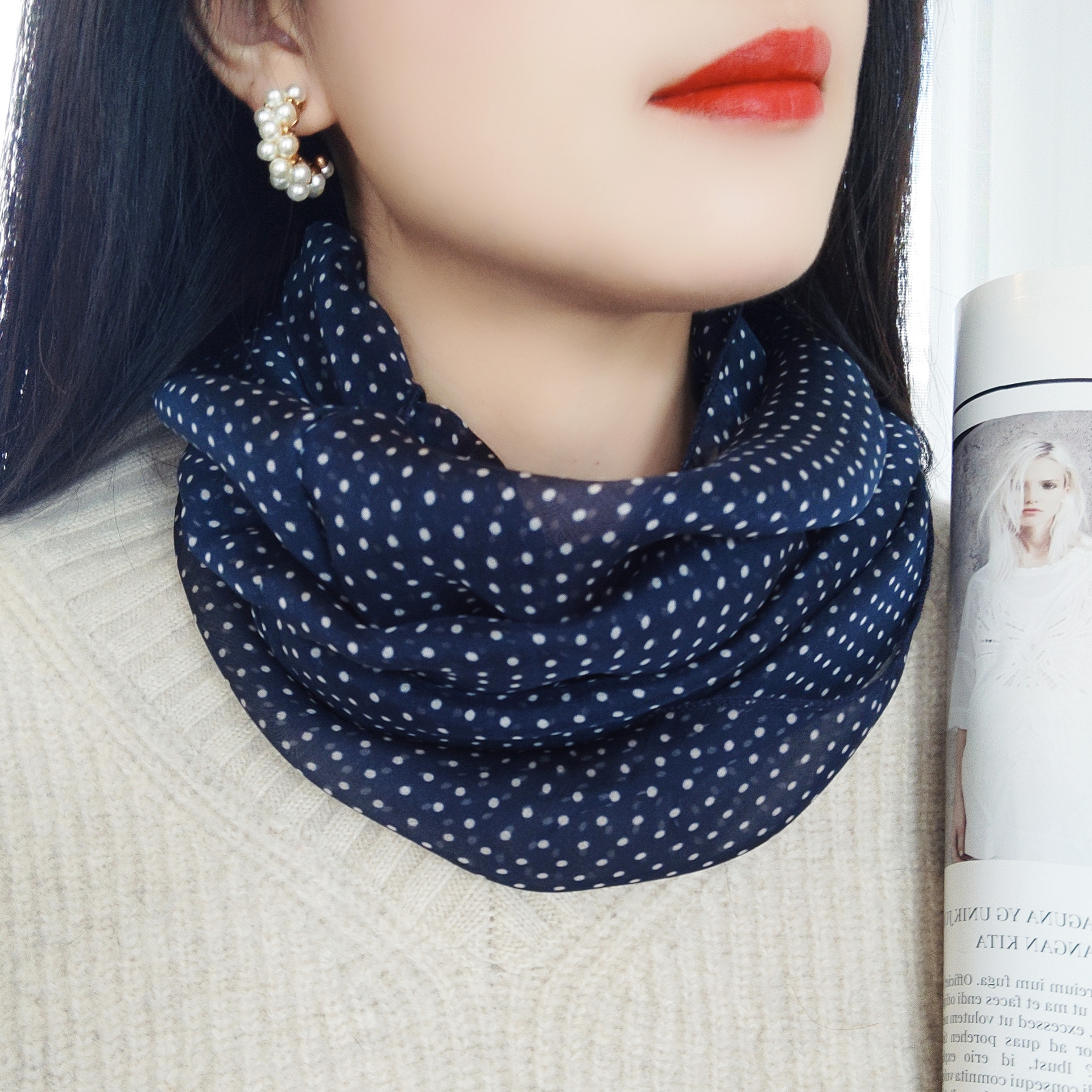 套着用，围脖100%桑蚕丝脖套真丝