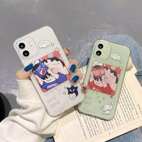 蜡笔小新硅胶苹果手机壳可爱