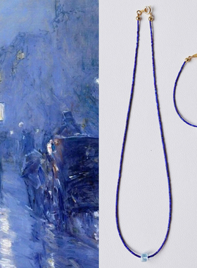 海蓝宝青金石锁骨链体好薄利多销