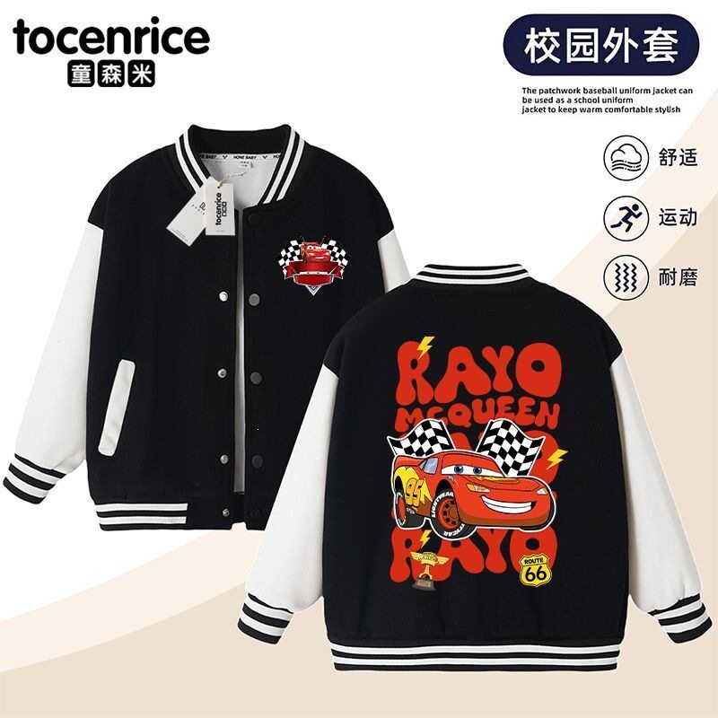 赛车总动员麦昆儿童棒球服外套男