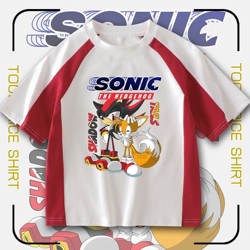 索尼克衣服儿童sonic童装刺猬超