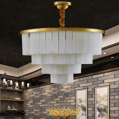 云石客厅吊灯全铜餐厅灯卧室灯