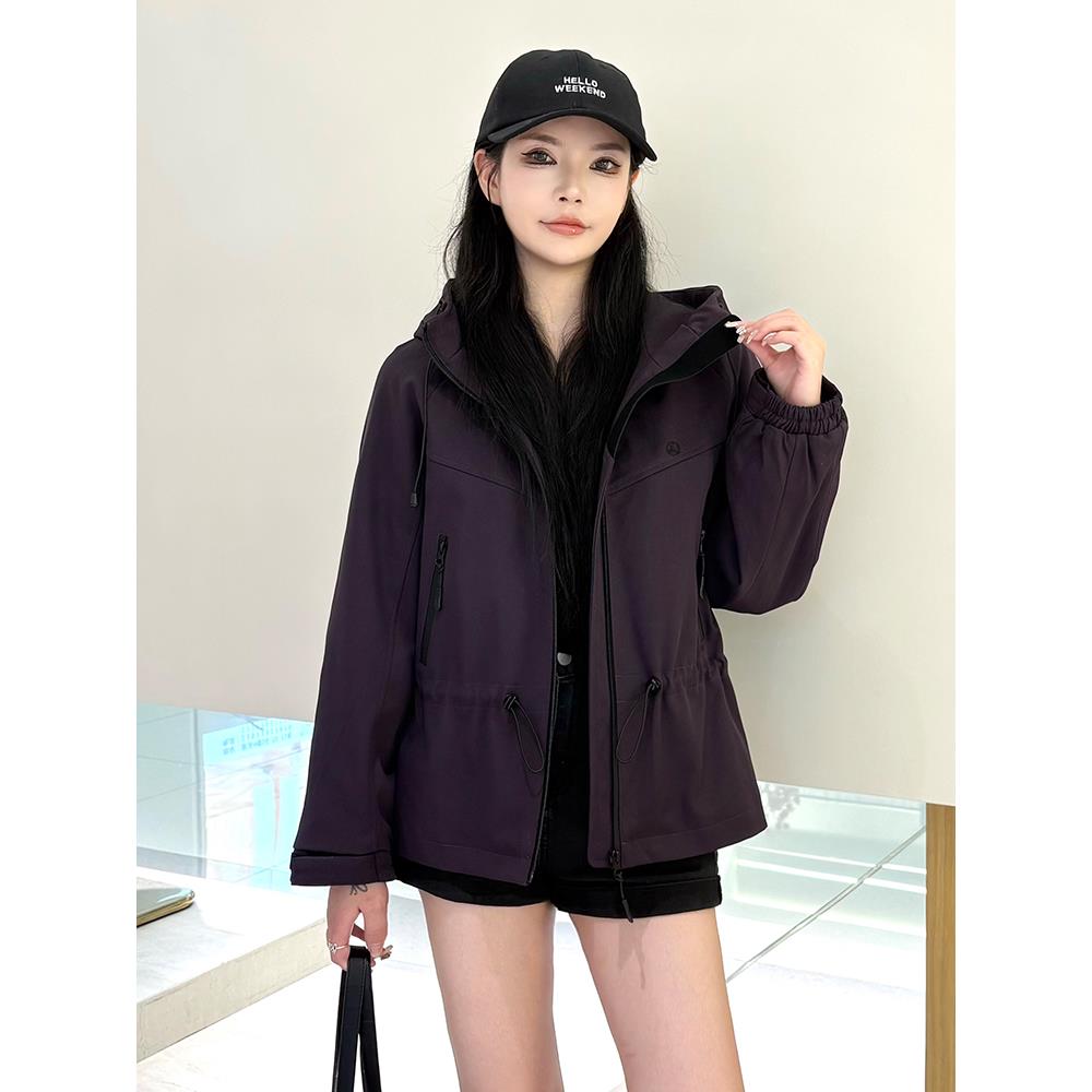 ROUMIKL加冲锋衣短款服外套女2025年秋冬季新款韩版宽松连帽派克