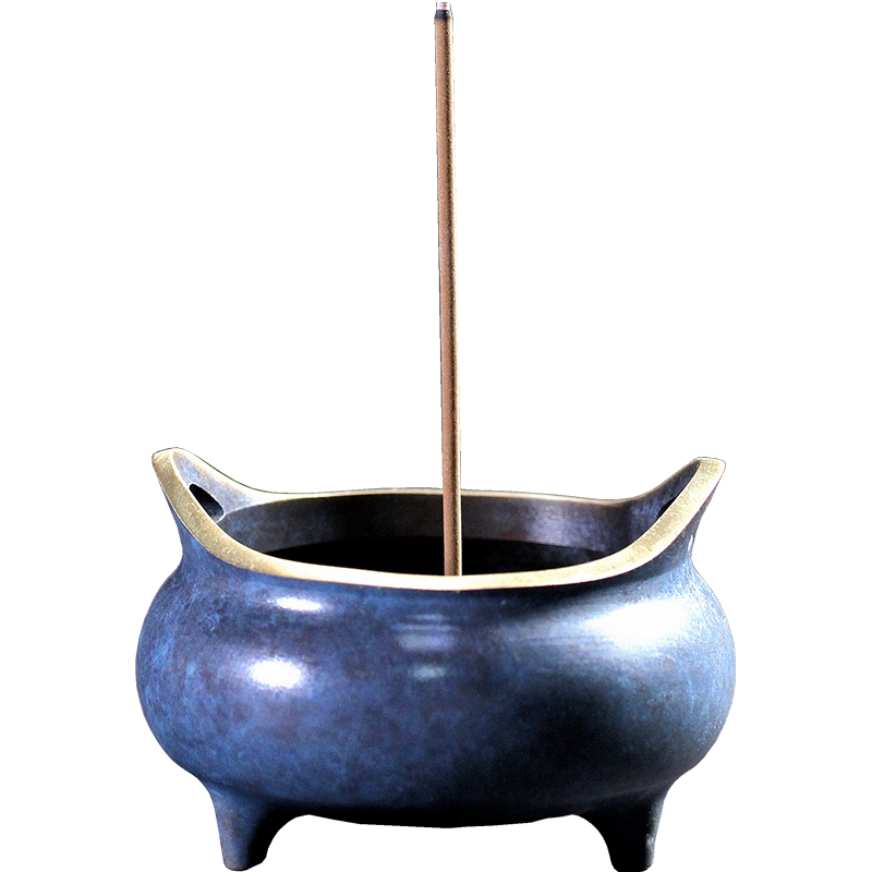 纯铜仿古迷你茶道线香插小香炉