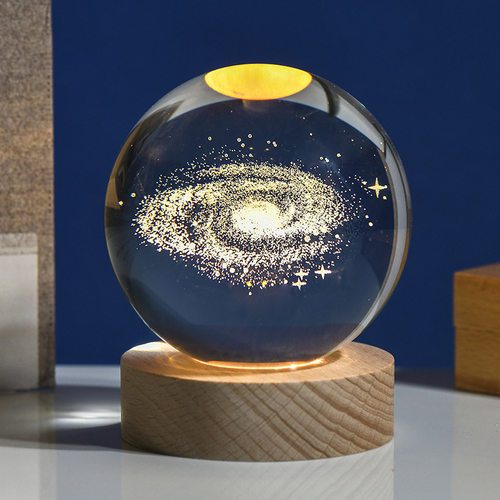 星空银河3d水晶球小夜灯生日礼物