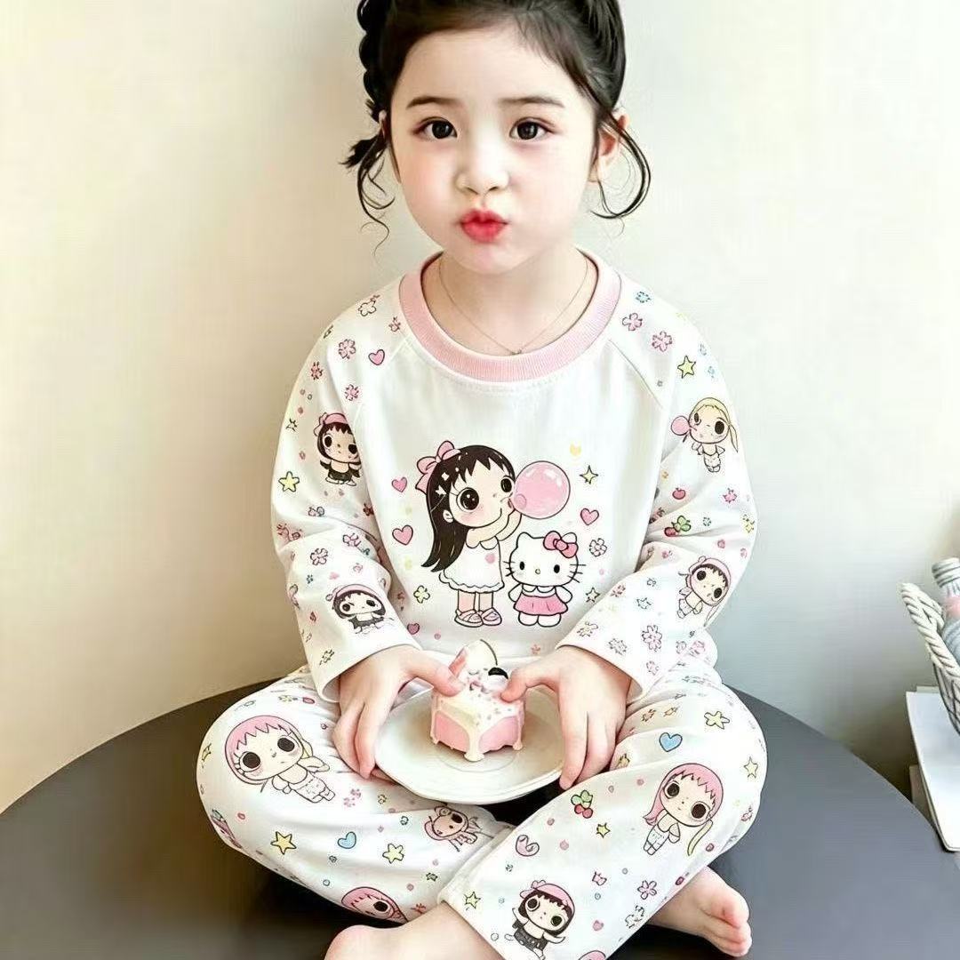 春秋男女童秋衣秋裤德绒