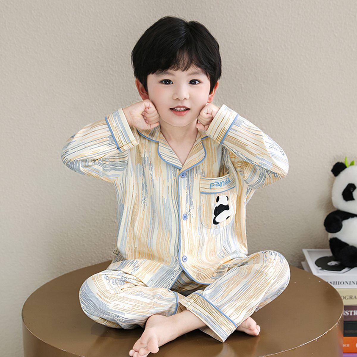 儿童睡衣男童长袖新款开