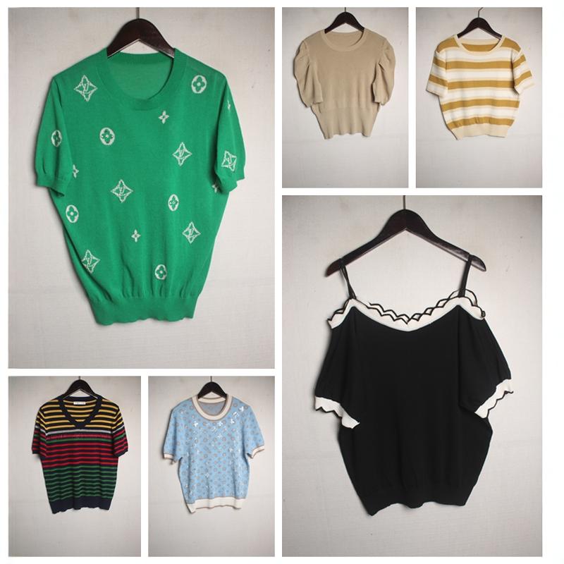 古着vintage外贸孤品针织田园春夏女装文艺尖货辣妹套头短袖3