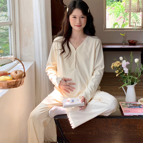 谷奈妈妈德绒秋冬月子服保暖舒适