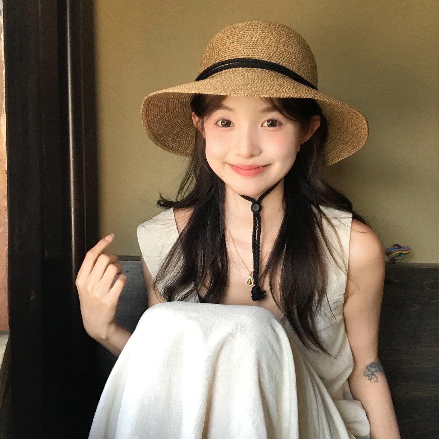 草帽子女夏季2026新款海边防紫外线防晒遮阳盆帽