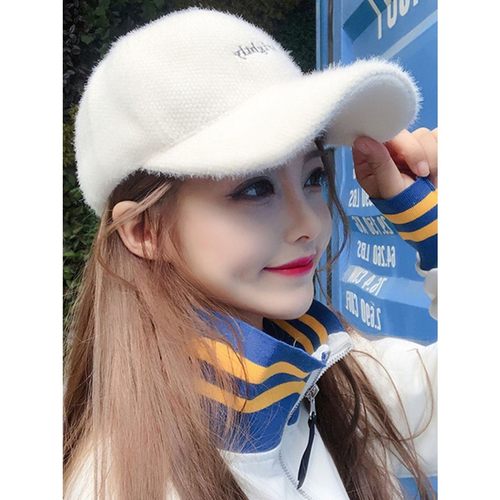 棒球帽女士时尚秋冬暖信青春鸭帽k型流行休闲百搭长毛绒帽